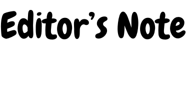 Editor’s Note